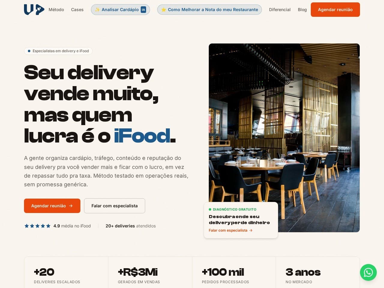 Site Up Assessoria para Delivery